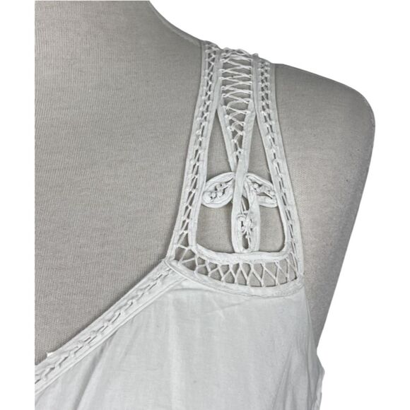 French Connection Lace Cotton A-line dress in White Size 4 - Picture 4 of 16